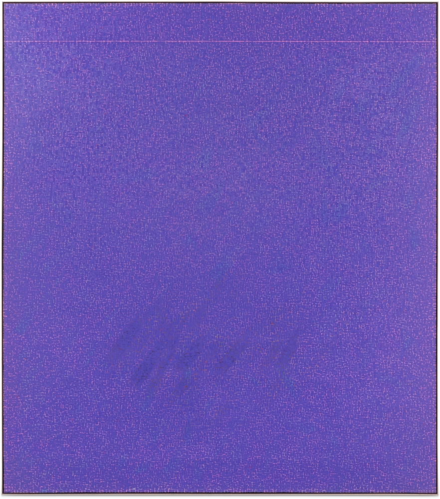Young-Il Ahn Water, Purple 1, 1990,  Oil on canvas in artist’s frame, 102 x 90 in