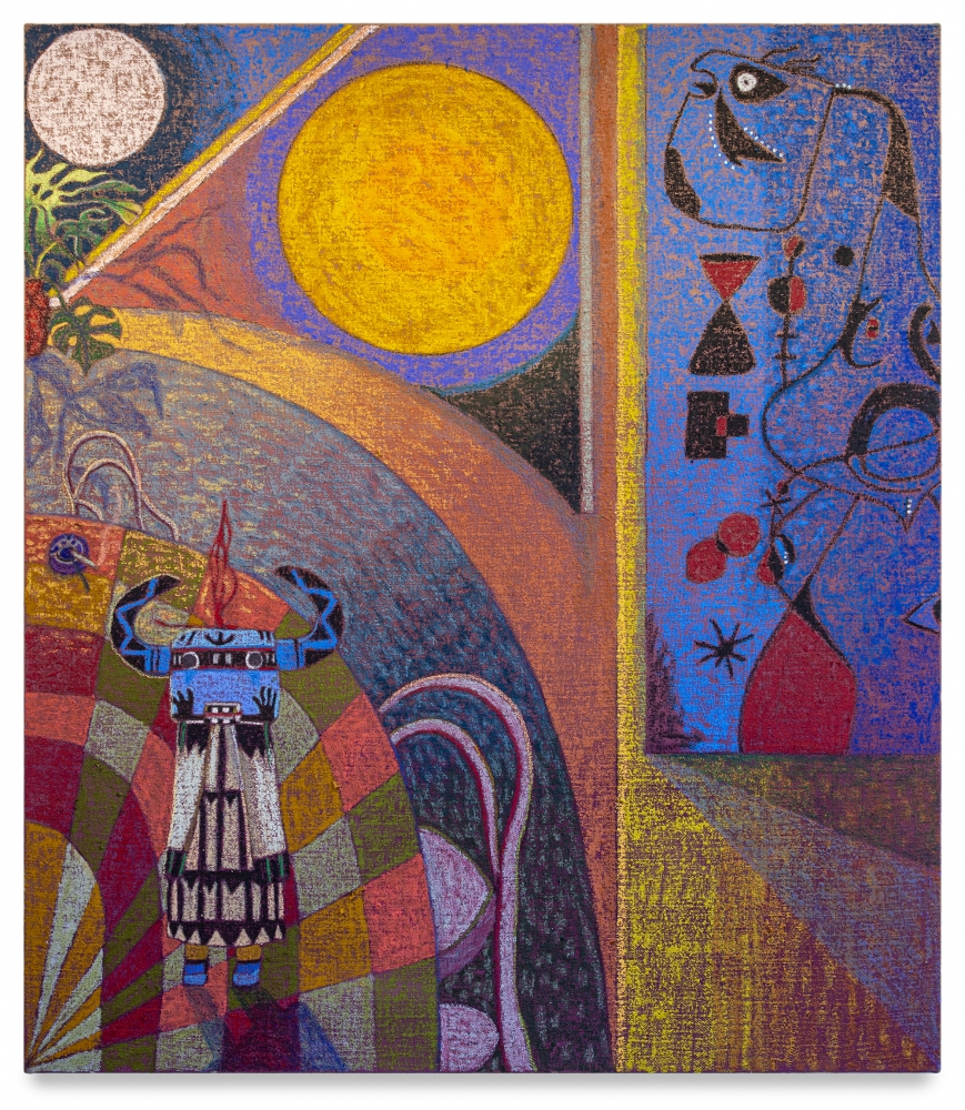 JJ&nbsp;Manford Moon and Sun / Interior with Kachina Doll &amp;amp; Joan Miro