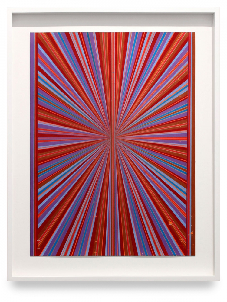 Mark Grotjahn Untitled (Brown, Red, Purple, Blue Butterfly 45.64)