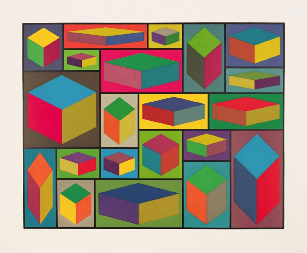 Sol Lewitt Distorted Cubes (C)
